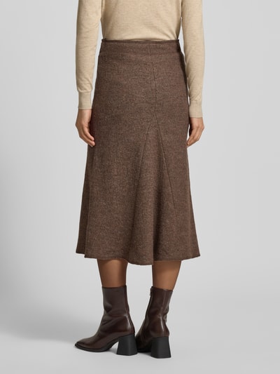 Christian Berg Woman Midirock aus Viskose-Woll-Mix Taupe 5