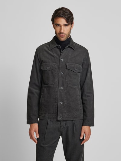 Marc O'Polo Corduroy overshirt van puur biologisch katoen Antraciet - 4