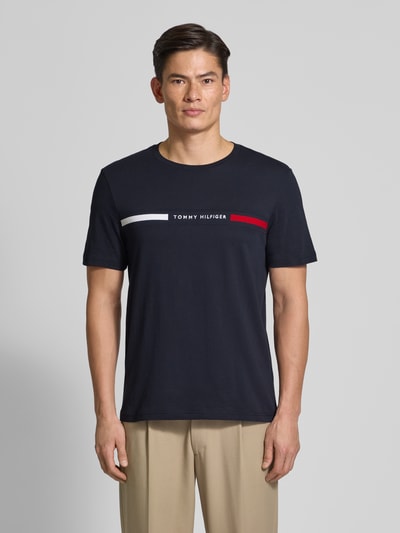 Tommy Hilfiger Regular Fit T-Shirt aus reiner Baumwolle Marine 4