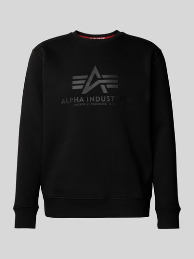 Alpha Industries Sweatshirt mit Label-Print Black 1