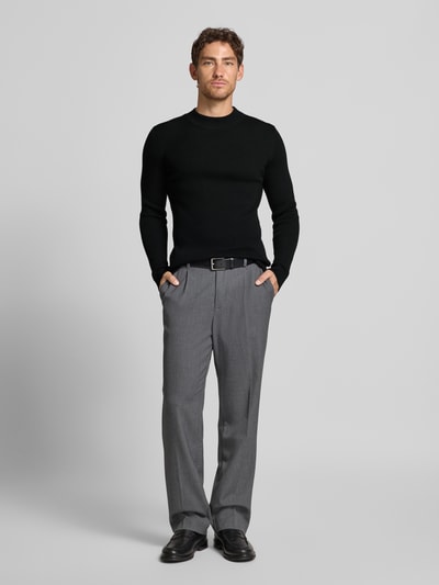 JOOP! Collection Gebreide pullover met ribboorden, model 'Donteo' Zwart - 1