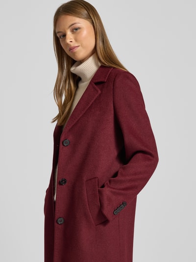s.Oliver RED LABEL Regular fit lange jas met wol Bordeaux - 3