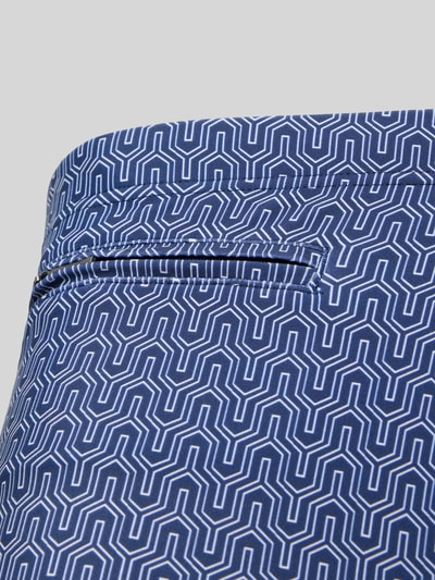 Produktfoto, Badehose mit Reißverschlusstasche Modell 'Ocean Swim' von Schiesser im blauen Allover-Look, Körpernahe Passform, Herren