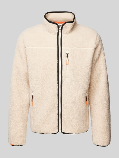 Superdry Fleecejacke mit Label-Stitching Beige 2