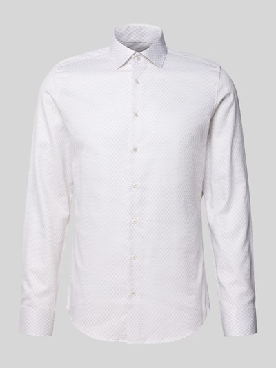 SEIDENSTICKER Slim fit zakelijk overhemd van katoen met kentkraag Zand - 2