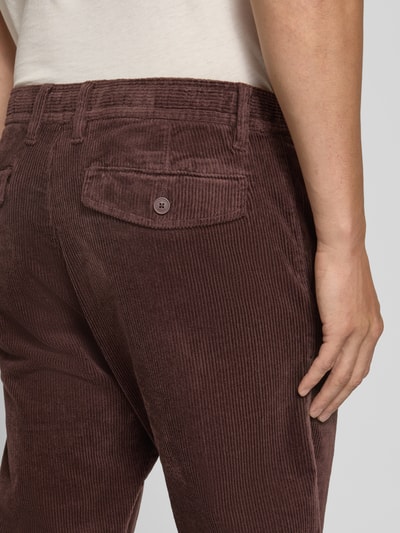 s.Oliver RED LABEL Regular Fit Cordhose mit Tunnelzugbund Schoko 3