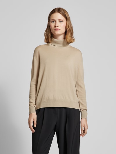 ARMANI EXCHANGE Gebreide pullover met labeldetail Beige - 4