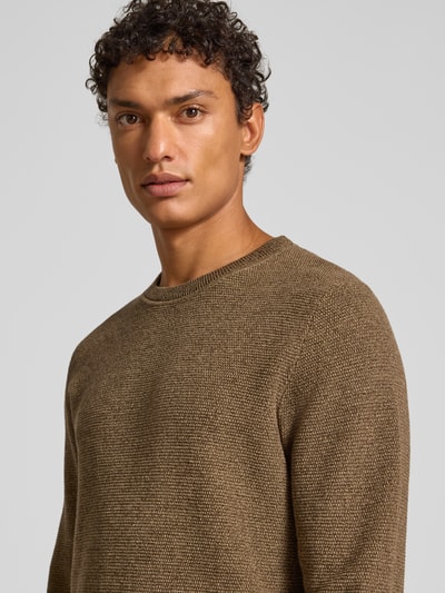 SELECTED HOMME Regular Fit Pullover aus reiner Baumwolle Modell 'ROSS' Hellbraun 3