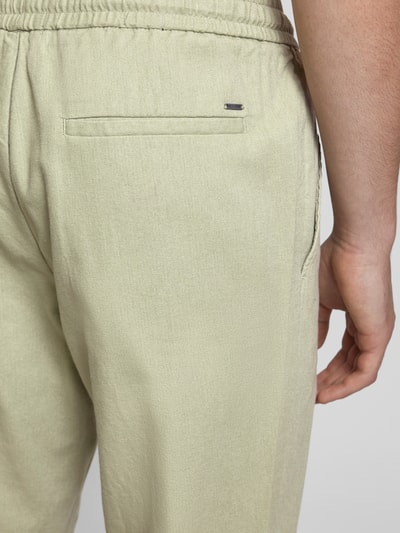 Only & Sons Spodnie o kroju tapered fit z dodatkiem streczu model ‘LINUS’ Jasnozielony 3