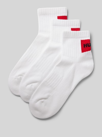 HUGO Socken mit Label-Print im 3er-Pack Weiss 1