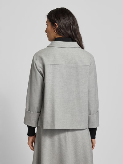 More & More Regular fit blazer met klepzakken Lichtgrijs - 5