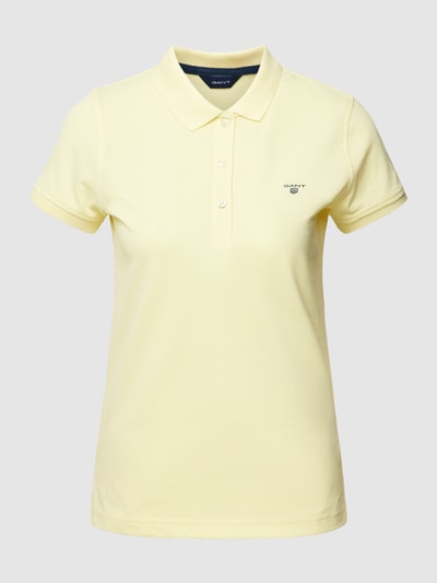 Gant Poloshirt mit Label-Stitching Modell 'BASIC POLO' Hellgelb 2