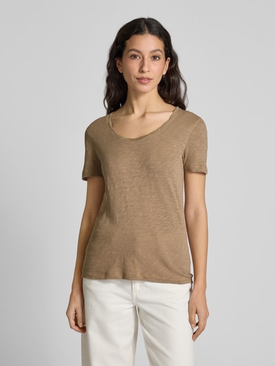 Marc O'Polo Shaped Fit T-Shirt aus reiner Baumwolle  Beige 4