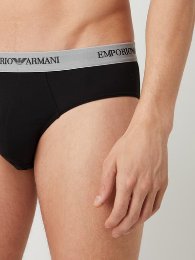 Emporio Armani Slip mit Stretch-Anteil im 2er-Pack Black 4