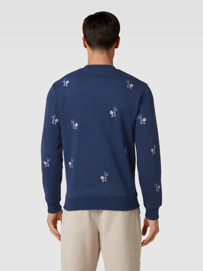 Scotch & Soda Sweatshirt mit Allover-Muster Marine 5