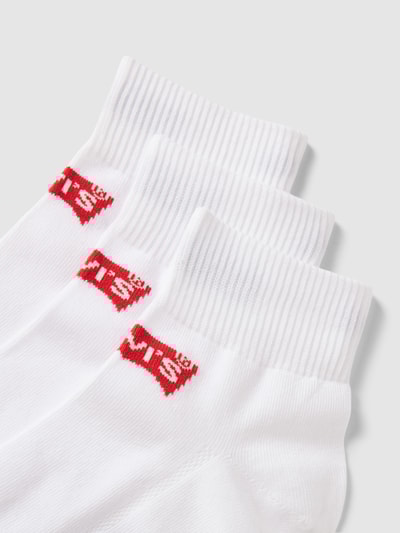 Levi's® Sokken met labeldetail in een set van 3 paar, model 'BATWING' Wit - 2