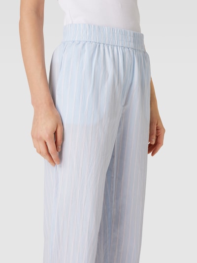 Jake*s Casual Stoffhose mit Streifenmuster Hellblau 3