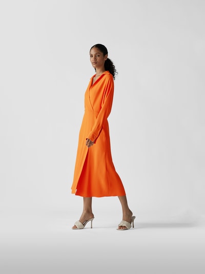 Victoria Beckham Maxikleid mit Umlegekragen Orange 4