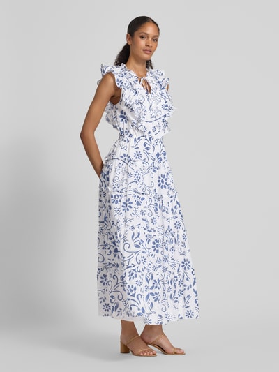 Lauren Ralph Lauren Maxikleid im Stufen-Look Modell 'NARELLA' Hellblau Melange 1