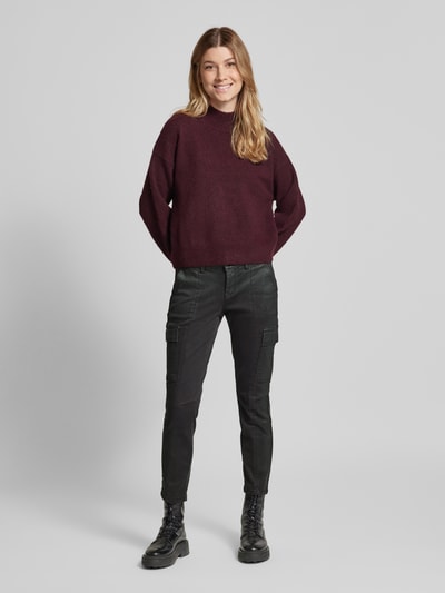 Buena Vista Regular fit broek in leerlook Zwart - 1