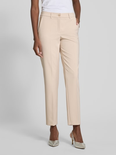 Betty Barclay Regular fit stoffen broek met persplooien Beige - 4