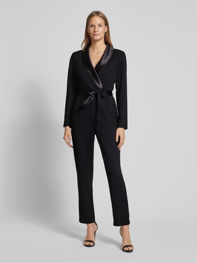 Adrianna Papell Jumpsuit mit Schalkragen Black 4