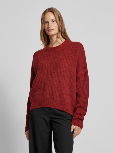 Drykorn Gebreide pullover van alpacamix, model 'DOANIE' Roestrood - 4