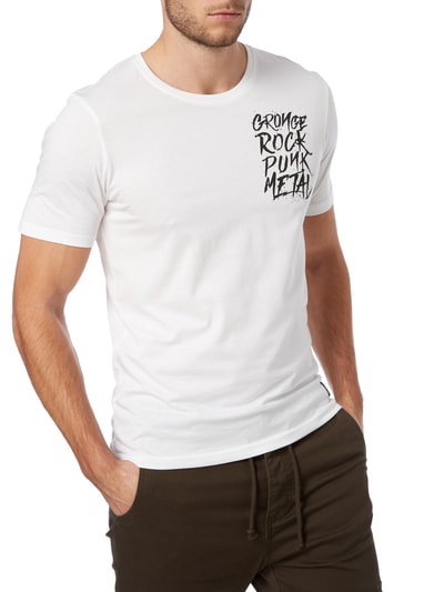 Only & Sons Slim Fit T-Shirt mit Print Weiss 4