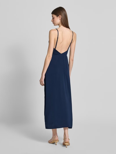 Vila Sukienka midi z satyny z lejącym dekoltem model ‘RAVENNA’ Granatowy 5