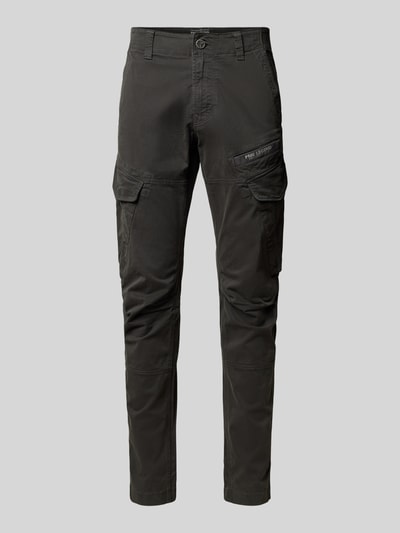 PME Legend Cargohose mit Label-Detail und Pattentaschen Modell 'Nordrop' Anthrazit 2
