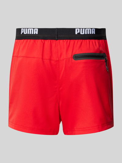 Puma Badeshorts mit elastischem Logo-Bund Rot 3