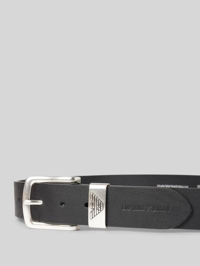 Emporio Armani Riem met doornsluiting, model 'CINTURA' Zwart - 2