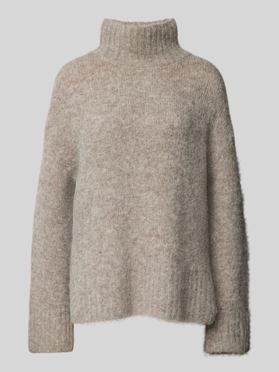 Selected Femme Gebreide pullover met opstaande kraag, model 'GABELLA' Antraciet gemêleerd - 1