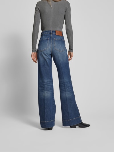 Victoria Beckham Wide Fit Jeans mit Knopfverschluss Bleu 5