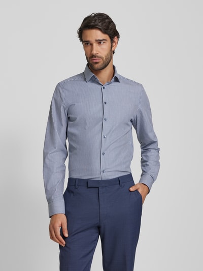 OLYMP Level Five Slim fit zakelijk overhemd met new-kentkraag Marineblauw - 4