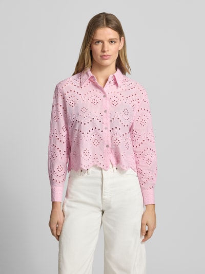 ONLY Regular Fit Hemdbluse aus reiner Baumwolle Modell 'VALAIS' Rosa 4