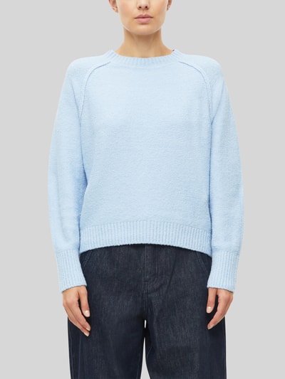 s.Oliver RED LABEL Pullover mit gerippten Bündchen Hellblau 3
