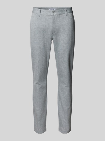 Only & Sons Slim fit broek met riemlussen, model 'MARK' Lichtgrijs - 2