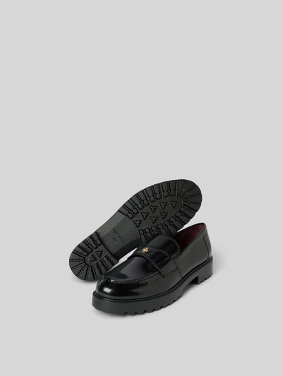 Tory Burch Penny-Loafer aus echtem Leder Black 5