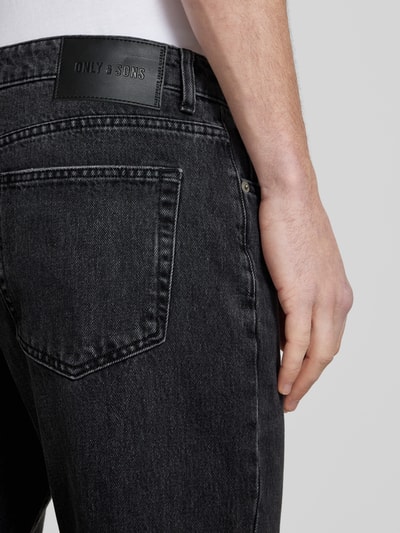 Only & Sons Bootcut jeans in 5-pocketmodel, model 'EDGE' Zwart - 3