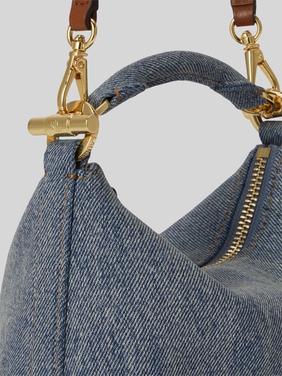 Lauren Ralph Lauren Henkeltasche aus Denim mit Lederriemen Blau 5