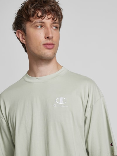 CHAMPION Relaxed Fit T-Shirt mit Label-Stitching Mint 3