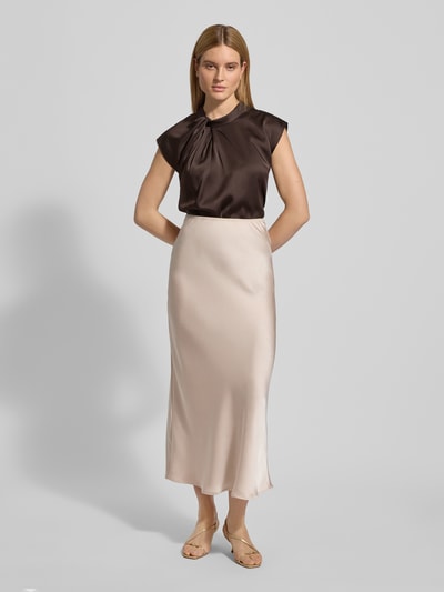 Neo Noir Regular Fit Bluse mit Raffungen Modell 'Fleur' Mittelbraun 1