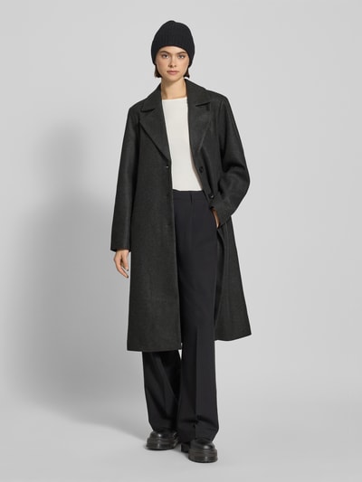 Only Płaszcz o kroju oversized z kołnierzem z połami model ‘LISA LIFE’ Antracytowy melanż 1