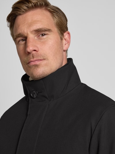 Matinique Regular fit functionele lange jas met steekzakken, model 'Harvey' Zwart - 3