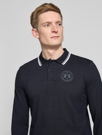 Christian Berg Men Poloshirt mit kurzer Knopfleiste Marine 3