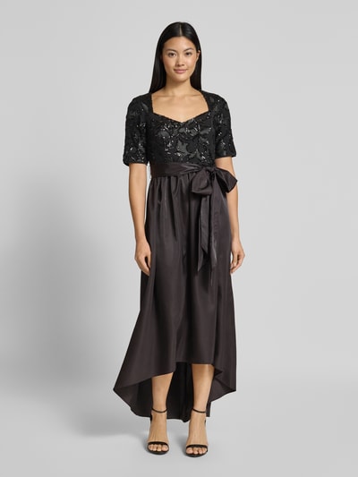 Adrianna Papell Abendkleid mit Pailletten und Bindegürtel Black 4