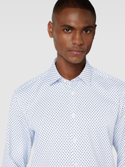 Jake*s Regular Fit Business-Hemd mit Allover-Muster (weiss) online kaufen