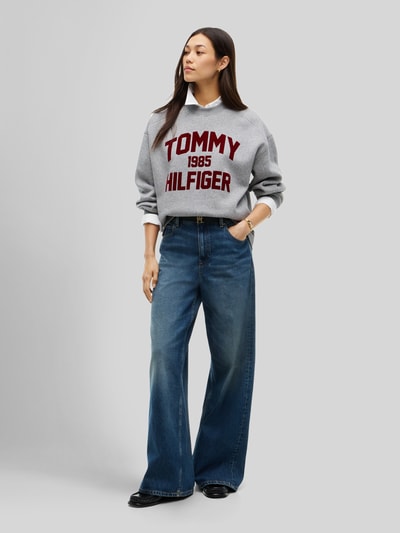 Tommy Hilfiger Relaxed Fit Sweater aus Baumwoll-Mix Mittelgrau 1