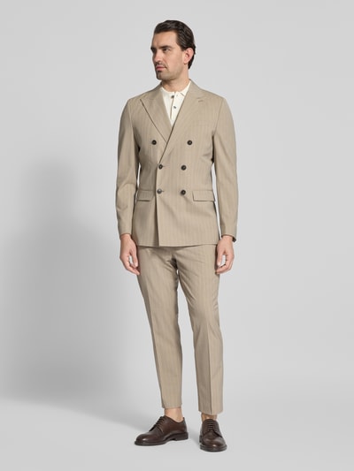 Selected Homme Slim Fit Anzugsakko mit Nadelstreifen-Muster Modell 'SLIM-LIAM' Sand 1